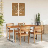  Stol za vrt Siva 160 x 80 x 75 cm Čvrsto drvo akacije | shoptok.hr