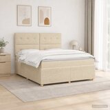  LED okvir za krevet s madracem Krem 180 x 200 cm Tkanina | shoptok.hr