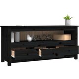TV ormarić crni 114 x 35 x 52 cm od masivne borovine | shoptok.hr