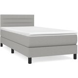  Okvir kreveta s oprugama i madrac svjetlosivi 80x200cm tkanina | shoptok.hr