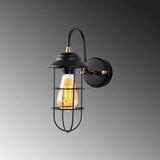 Opviq lights Zidna lampa E27 Socket, Crno-Zlatna | ePonuda.com