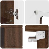 vidaXL Omarica za montažo na steno Rjavi hrast 55 x 29 x 100 cm | Shoptok.si