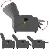  Masažni naslonjač od tkanine tamnosivi | shoptok.hr