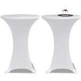 Maison Chic Prevleka za zunanjo pohištvo - Pregrinjalo za visoko mizo Ø60 cm belo raztegljivo 4 kosi, (21795216) Cene