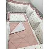 Set ogradica i posteljina sa karnerima roze