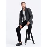 Ombre Men's lightweight single-breasted coat - graphite | shoptok.hr