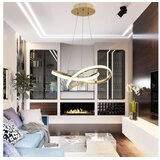 Toolight Stropna viseća svjetiljka prsten Moderna LED + daljinski upravljač APP390-CP Zlato | shoptok.hr