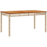 5-dijelni vrtni blagovaonski set od poliratana s jastucima bež 140 cm table length | shoptok.hr