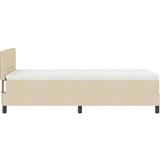  Postelja boxspring z vzmetnico krema 80 x 200 cm blago, (5000023008) | Shoptok.si