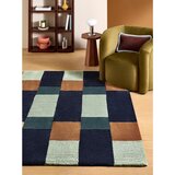 MADE Temno modra ročno tkana preproga iz recikliranih vlaken 120x170 cm Franka – | Shoptok.si