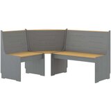  Kutna klupa 151 cm od masivne borovine boja meda i siva | shoptok.hr