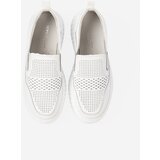 Sergio Leone White openwork women's platform shoes | shoptok.hr