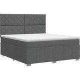 Boxspring krevet s madracem Tamnosiva 160 x 200 cm Tkanina | shoptok.hr