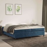  Box spring postelja z vzmetnico temno modra 200x200 cm žamet, (20726789) Cene
