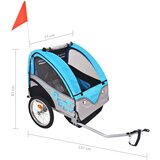 Prikolica za bicikl sivo-plava 30 kg | shoptok.hr