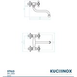 KUCHINOX Slavina za sudoper Stilo, zidna | shoptok.hr