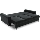Cosmopolitan Design Temno siva žametna raztegljiva sedežna garnitura s prostorom za shranjevanje 235 cm Kyoto – | Shoptok.si