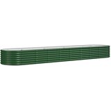  Povišena vrtna gredica od pocinčanog čelika 368 x 80 x 36 cm zelena | shoptok.hr