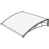 Gutta Nadstrešnica Valtellina 82 x 120 cm, sivi nosači, prozirni pokrov | shoptok.hr
