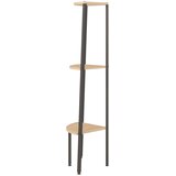  Kutne police s 3 razine svjetlosmeđe-crne 45,5 x 31,5 x 120 cm | shoptok.hr