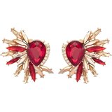  Naušnice FL-33411 - Zlatna/Crvena KP33411 | shoptok.hr