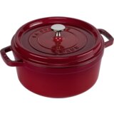 Staub Round Cocotte, 24cm cast iron, cherry | shoptok.hr