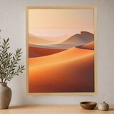 Wallxpert uramljena slika na platnu Cc-D-Ah-1007, pustinjske dine u zalasku sunca, 45 x 60 cm | Eponuda.com