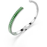 Swarovski Zapestnica zelena / srebrna / transparentna | Shoptok.si