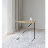 LIND DNA Kovinska klubska mizica v naravni barvi 44x50 cm Curve L Wood – | Shoptok.si