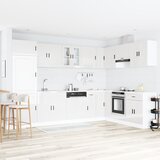 vidaXL Set 2 Visok sijaj bela Inženirski les 80x46x81,5 cm | Shoptok.si
