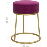 vidaXL Okrogel stolček vijoličen žamet | Shoptok.si