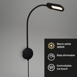 BRILONER 2177015 - LED prigušiva fleksibilna zidna lampa LED/6W/230V crna | Eponuda.com