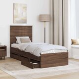  Okvir za krevet Smeđi hrast 75 x 190 cm Inženjersko Drvo | shoptok.hr