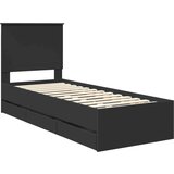  Konstrukcija postelje Črna 75 x 190 cm Inženirsko leseno, (5000121326) | Shoptok.si