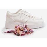 Boto Women's Platform Sneakers With Decorative Lacing White Mistra | Shoptok.si