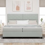  Krevet s opruga kutije Svijetlo siva 200 x 200 cm Baršun | shoptok.hr