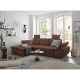 CARRYHOME KOTNA SEDEŽNA GARNITURA, mikrovelur barve bakra | Shoptok.si