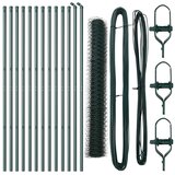 vidaXL Ograjni set Set 2 Gozdno zelena Kovina 25 x 1 m Vzdržljivo | Shoptok.si