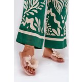 Boto Transparent Flat Ladies Slippers With Artificial Flower Nude Vobetta | Shoptok.si