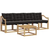 vidaXL Zunanja garnitura za sedenje z blazino 5 pcs Bela in črna, (5000281406) | Shoptok.si