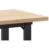 Blagovaonski stol O-oblika 100x50x75,5 cm od borovine i čelik | Eponuda.com