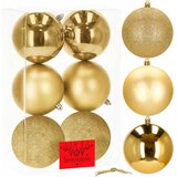  Set Božićnih kuglica 10 cm, Zlatna - 6 komada | shoptok.hr