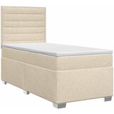  Boxspring krevet s madracem Krem 90 x 200 cm Tkanina Slike