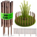 KADAX Vrtna obroba Palisade 230 cm Lesena ograja za trato, zabita, rjava, (5000358163) Cene
