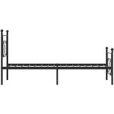 Metalni okvir kreveta uzglavlje i podnožje crni 107x203 cm | shoptok.hr