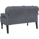  Klupa s naslonom tamnosiva 119,5 x 64,5 x 75 cm baršunasta | shoptok.hr