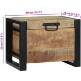  Škatle za shranjevanje 40x30x30cm Trden mangov les in kovina | Shoptok.si