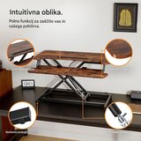 Vonhaus Nastavek za sedeče-stoječo mizo, temen les | Shoptok.si