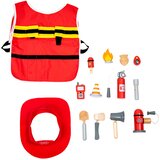  Drveni vatrogasni set s kostimom - 14 elemenata | Shoptok.si