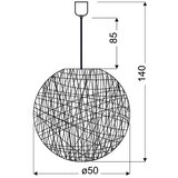 Lesnina XXXL VISEČA NIHALNA SVETILKA Caruba 50/50/140 cm E27 | Shoptok.si
